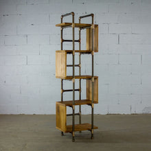 Load image into Gallery viewer, Modern Five Shelf Open Pipe Display Bookcase