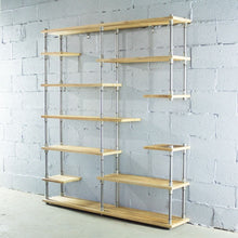 Load image into Gallery viewer, Open Eleven Shelf Industrial Pipe Bookcase