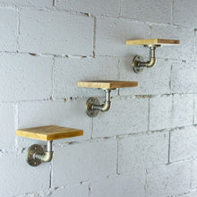 Load image into Gallery viewer, Three Piece Decorative Aged Wood Shelves