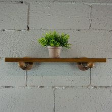 Load image into Gallery viewer, Industrial Vintage Wood Finish Wall Mounted Shelf