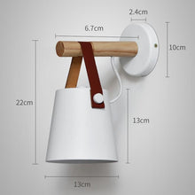 Load image into Gallery viewer, Nordic Wooden Hanging Wall Lamp