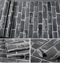 Load image into Gallery viewer, Carter - Rustic Vintage 3D Faux Brick Wallpaper Roll