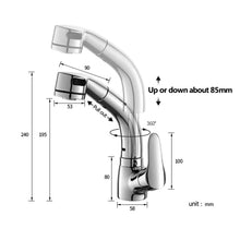 Load image into Gallery viewer, Berta - Pull Out Chrome Finish Bathroom Sink Faucet