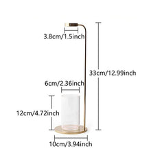 Load image into Gallery viewer, Baylor - Modern Nordic Iron Tabletop Vase with Glass Cup