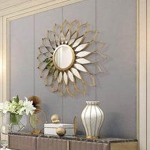 Load image into Gallery viewer, Amarilla - Iron Frame Sunflower Mirror