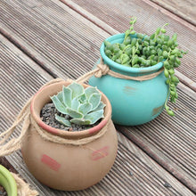 Load image into Gallery viewer, 4 Piece Ceramic Wall Mount Planter Pot