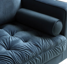 Load image into Gallery viewer, Bente - Tufted Light Blue Velvet Loveseat 2-Seater Sofa
