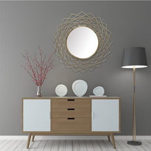 Load image into Gallery viewer, Aquila - Art Deco Iron Frame Mirror
