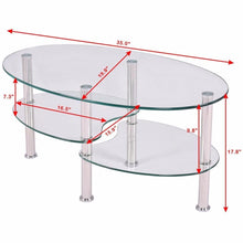 Load image into Gallery viewer, Beatrice - Luxurious Oval Tempered Glass Living Room Coffee Table
