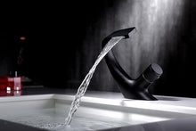 Load image into Gallery viewer, Annetta - Modern Chrome Plated Solid Brass Waterfall Spout Bathroom Faucet
