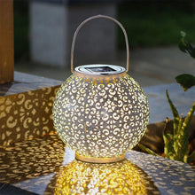 Load image into Gallery viewer, Bode - Round Solar Hanging Shadow Cast Lantern
