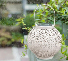 Load image into Gallery viewer, Bode - Round Solar Hanging Shadow Cast Lantern
