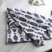 Load image into Gallery viewer, Amphitrite - Set of 6 Blue &amp; White Mediterranean Napkins
