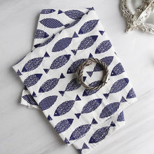 Load image into Gallery viewer, Amphitrite - Set of 6 Blue &amp; White Mediterranean Napkins

