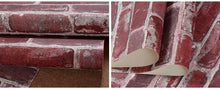 Load image into Gallery viewer, Carter - Rustic Vintage 3D Faux Brick Wallpaper Roll
