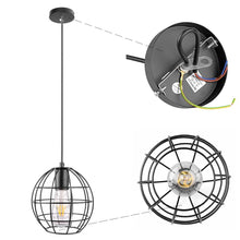 Load image into Gallery viewer, Spherical Hanging Cage Drop Ceiling Light
