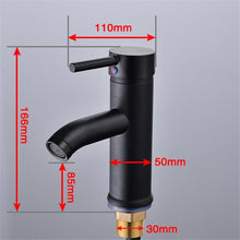 Load image into Gallery viewer, Black Matte Finish Stainless Steel Faucet
