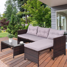 Load image into Gallery viewer, Claudius - 3 Piece Outdoor Rattan Sofa Set
