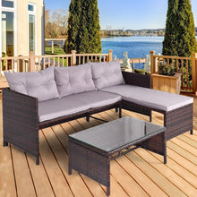 Load image into Gallery viewer, Claudius - 3 Piece Outdoor Rattan Sofa Set
