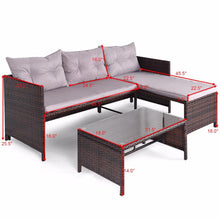 Load image into Gallery viewer, Claudius - 3 Piece Outdoor Rattan Sofa Set
