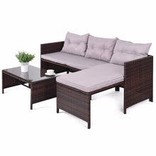 Load image into Gallery viewer, Claudius - 3 Piece Outdoor Rattan Sofa Set

