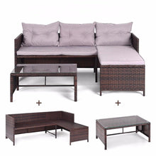 Load image into Gallery viewer, Claudius - 3 Piece Outdoor Rattan Sofa Set
