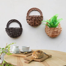 Load image into Gallery viewer, Allen - Rattan Wicker Wall Mounted Planter
