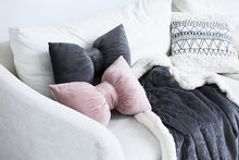 Load image into Gallery viewer, Aria - Bow Knot Neck Support Velvet Pillow
